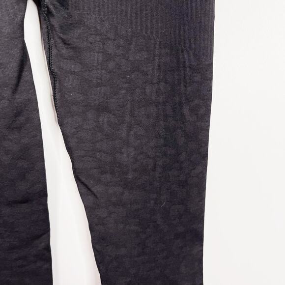 Varley Small S Black Seamless High Rise Quincy Leopard Leggings Jacquard Animal - Picture 8 of 12